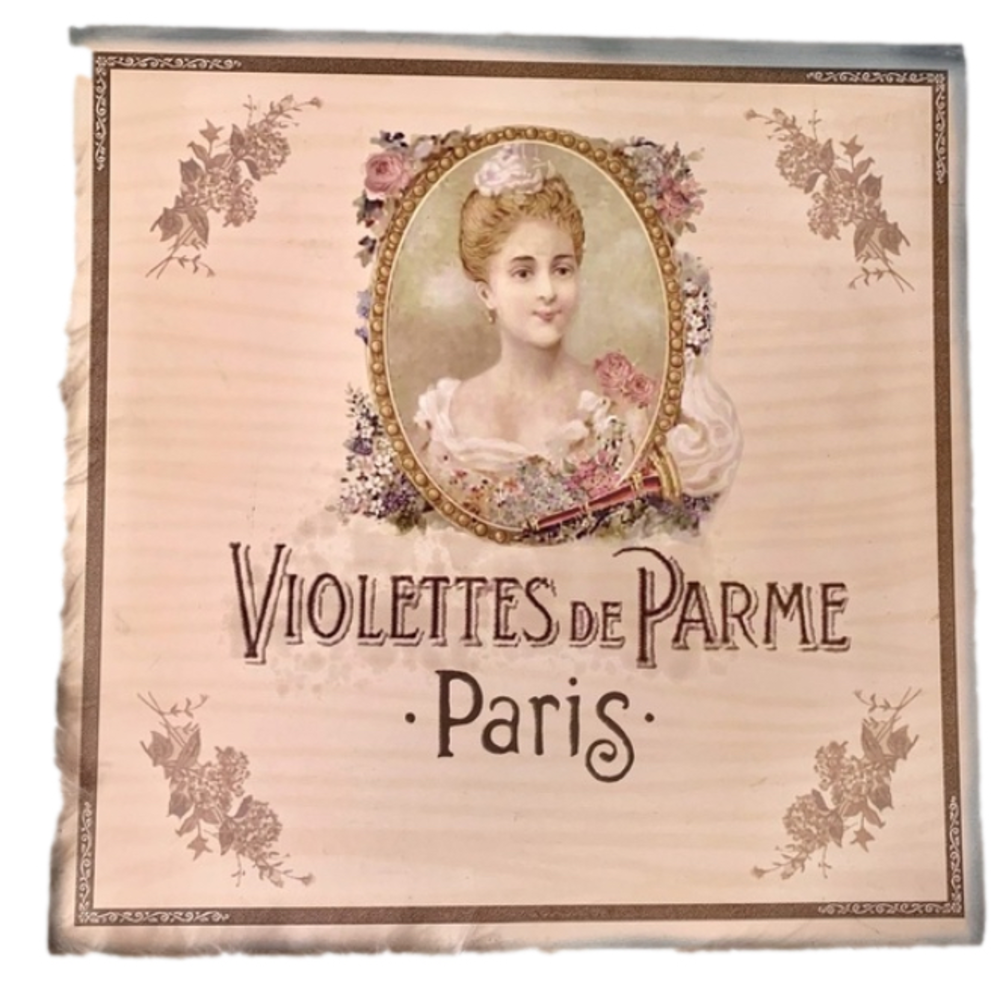 4 Vintage Shabby Chic Metal Signs